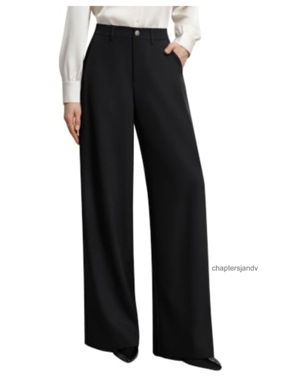 Wide Leg Dress Pants Business Office Work Slacks High Rise Trousers
